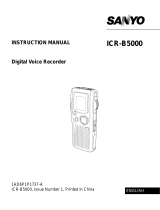 Sanyo ICR-B5000 User manual