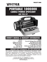 Vector 000 CANDLE POWER SPOTLIGHT Owner's Manual & Warranty Information