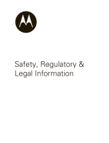 Motorola CLIQ XT Safety Information Manual