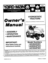 Yard-Man 145W834P401 Owner's manual