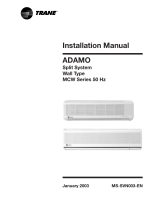 Trane ADAMO MCW 5187BA00 Installation guide