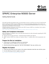 Oracle SPARC Enterprise M3000 Getting Started Manual
