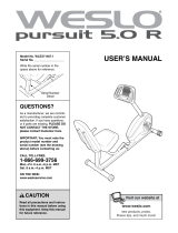 Weslo Pursuit 5.0r Bike User manual