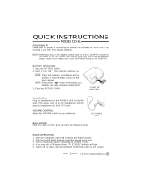 Lenoxx CD-61 Quick Instructions