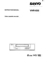 Sanyo VHR-650 User manual