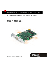PEAK PCI Express Adapter for miniPCIe Cards User manual