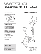 Weslo Pursuit R 2.2 User manual