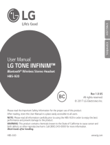 LG TONE INFINIM HBS-920 User manual