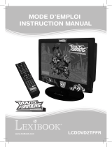 Lexibook LCDDVD2TFFR Owner's manual