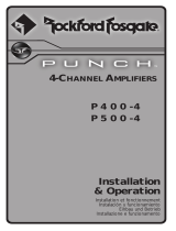 Rockford Fosgate Punch P500-4 Owner's manual