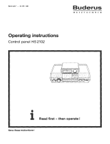 Buderus HS 2102 Operating Instructions Manual