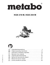 Metabo KGS 254 Owner's manual