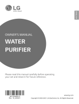 LG WW182EP Water Purifier Owner's manual