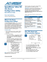 American Dynamics SpeedDome Ultra VII Quick Reference Manual