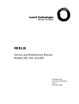 Lucent Technologies MERLIN 820 Installation guide