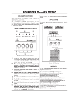 Behringer Micromix MX400 User manual
