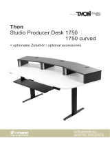 Thon Studio Ext. Desk 3U BK curved Operating instructions