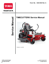 Toro 42in TimeCutter Riding Mower User manual