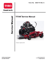 Toro 137 cm Titan X 5450 Professional Grade Riding Mower 74877 User manual
