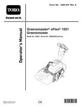 Toro Greensmaster eFlex 1021 Greensmower User manual
