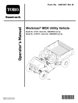 Toro Workman MDX Utility Vehicle User manual