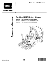 Toro ProLine H800 Rotary Mower User manual