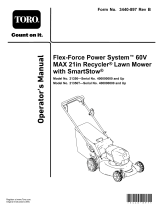 Toro Flex-Force Power System 60V MAX 21in Recycler Lawn Mower User manual
