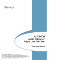 Aeroflex ALT-8000 Operating instructions