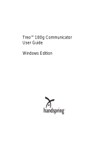Handspring Treo 180g Windows Edition User manual