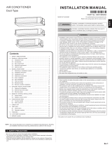 Fujitsu ARGG18CLTA-K Installation guide