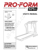 Pro-Form 625ex wide deck User manual