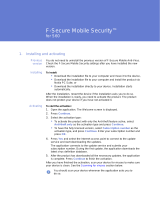 F-SECURE MOBILE SECURITY 6 FOR S60 - Quick Manual