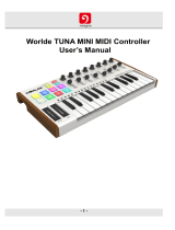 Vangoa Worlde 25 Key USB Portable Tuna Mini MIDI Keyboard MIDI Controller User manual