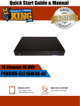 Security Camera King PENDVR-ELE16M4K-AI User manual