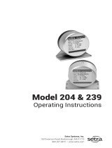 Setra Systems 204 Operating instructions