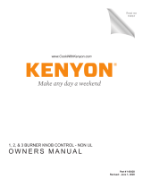 Kenyon Mediterranean 3 Burner Owner's manual