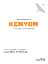 Kenyon Lite-Touch Q® Cortez 2 Burner Owner's manual