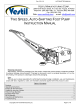 Vestil Autoshifter Foot Pump User manual
