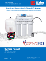 US Water American Revolution Permeate Pump RO System User manual