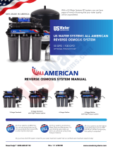 US Water All American RO System User manual