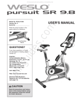 Weslo Pursuit SR 9.8 User manual