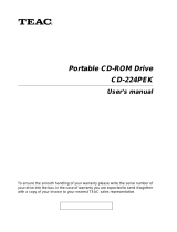 TEAC CD224PE User manual