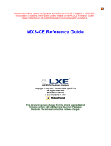 LXE MX3-CE Reference guide