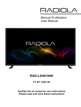 RADIOLA UHD 4K RAD-LD40100K Owner's manual