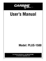 Carbine PLUS-1500 Owner's manual