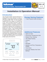 Watts Programmable Thermostat 521  Installation guide