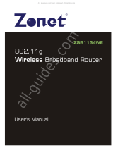 Zonet ZSR1134WE User manual