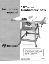 Rockwell 10" Contractors' Saw User manual