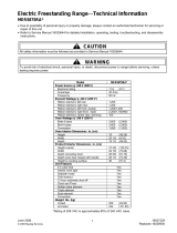 Maytag MER5875RAS - 30" Smoothtop Electric Range Datasheet