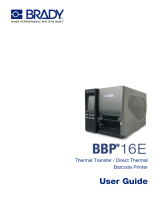 Brady BBP 16E User manual